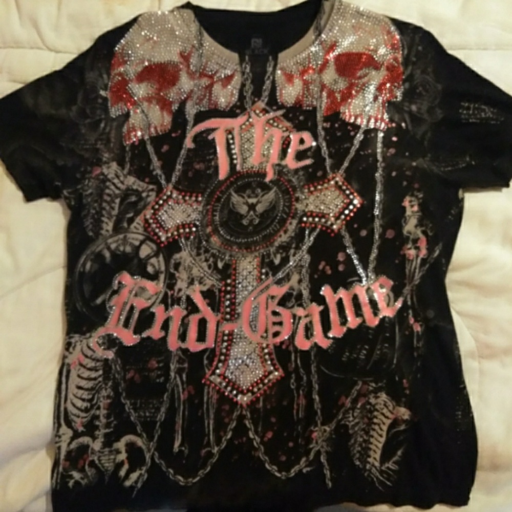 Rue21 Black Embellished Men's Medium Shirt! *!